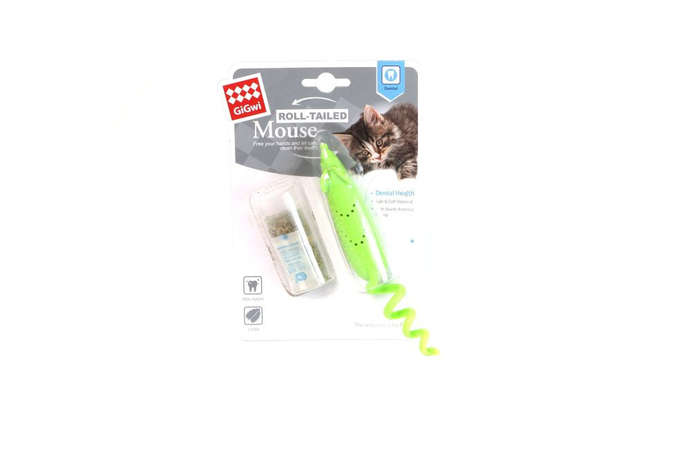 GiGwi – Roll Tailed Mouse with Catnip Cat Toy